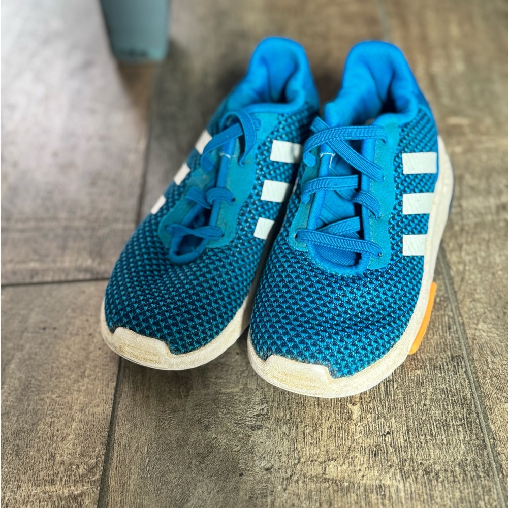 Adidas Kids Teal and White Sneakers
